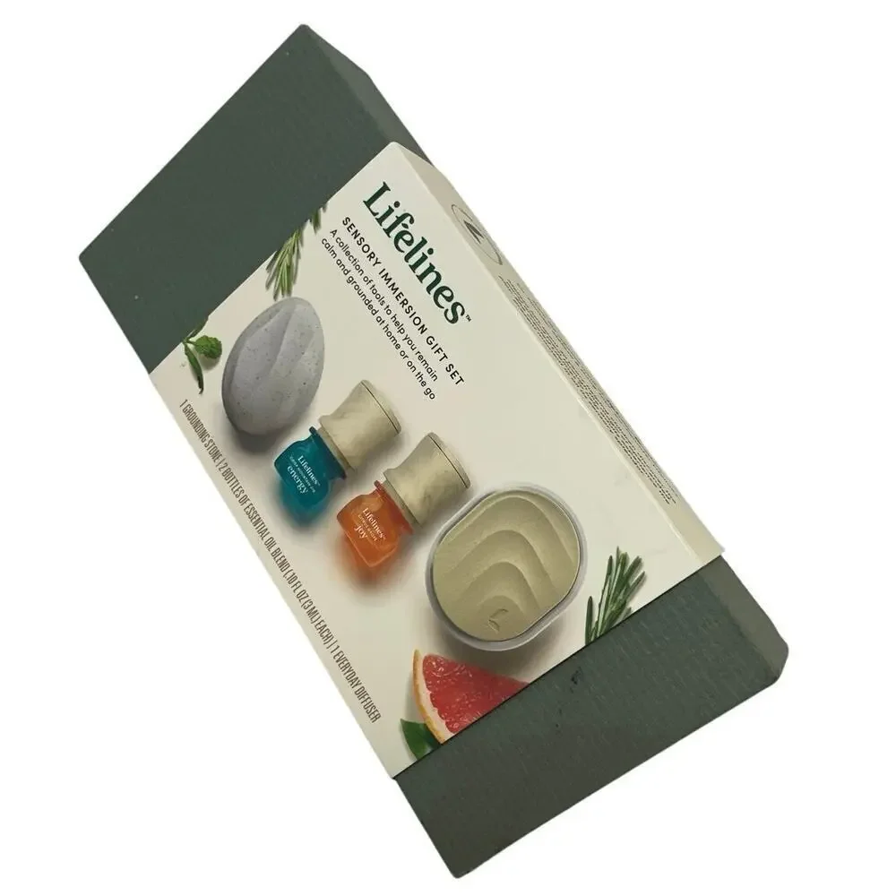 LIFELINES STRESS RELIEF GIFT SET IMMERSION SPA ESSENTIAL OIL BLEND DIFFUSER